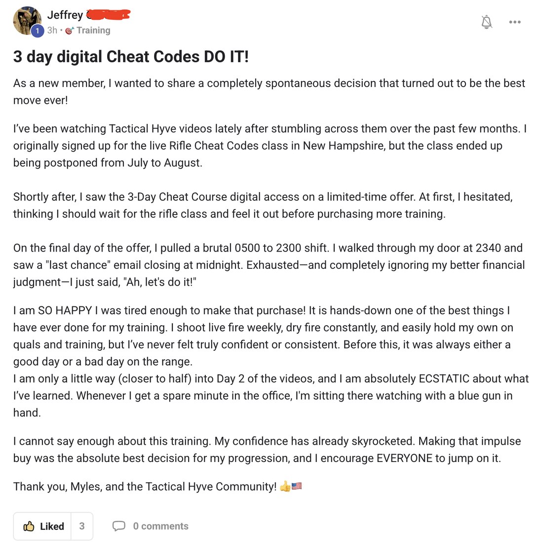 Member post: 3 day digital Cheat Codes — DO IT! Making that impulse buy was the absolute best decision for my progression
